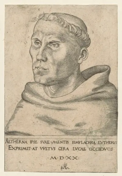 Portrait of Martin Luther as an Augustinian Monk av Lucas Cranach the Elder
