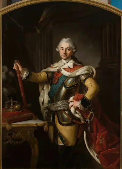 Portrait of Stanisław August Poniatowski, King of Poland av Per Krafft the Elder