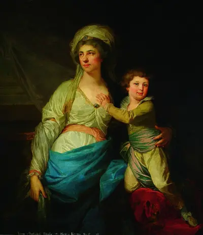 Portrait of Teresa Potocka née Ossolińska with uncle Alfred av Johann Baptist von Lampi the Elder