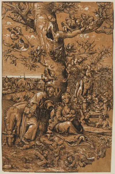 Ruhe auf der Flucht av Lucas Cranach the Elder