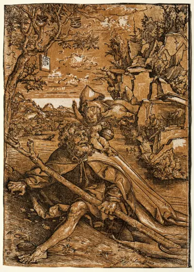 Saint Christopher, 1509 av Lucas Cranach the Elder