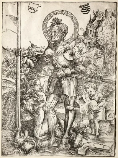 Saint George Standing av Lucas Cranach the Elder