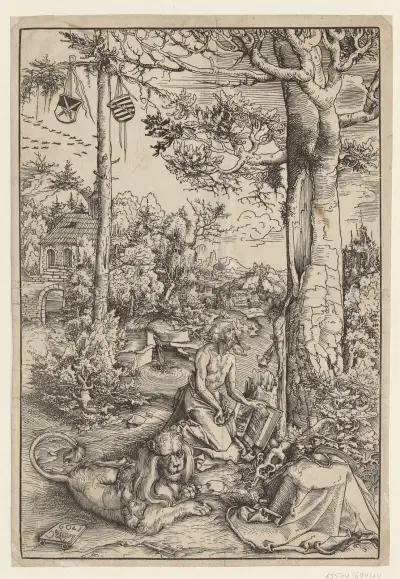 Saint Jerome in Penitence av Lucas Cranach the Elder