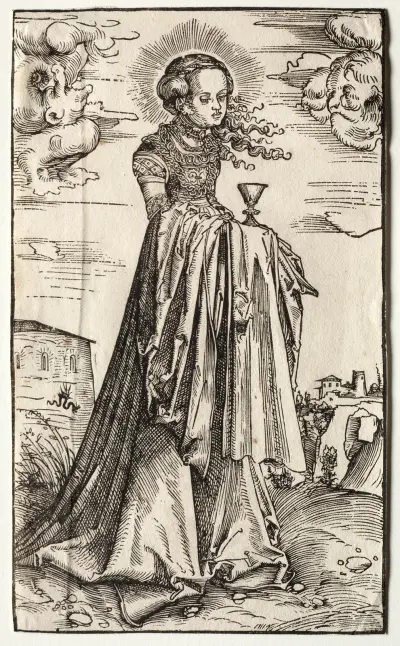St. Barbara av Lucas Cranach the Elder