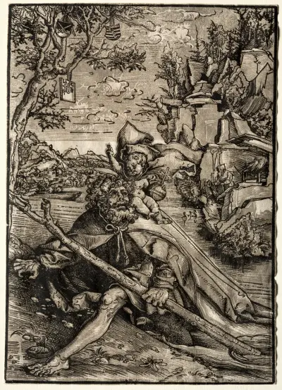 St. Christopher av Lucas Cranach the Elder