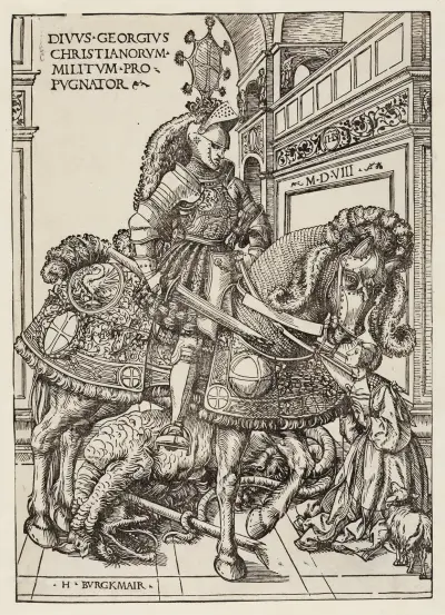 Sankt Göran till häst av Hans Burgkmair The Elder