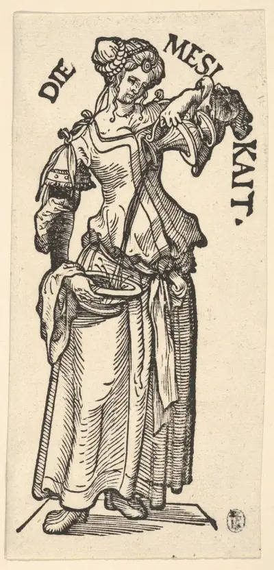 Temperance (Die Mesikait) av Hans Burgkmair The Elder