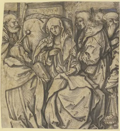 The death of Mary av Hans Burgkmair The Elder