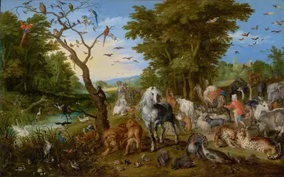 The Entry of the Animals into Noah’s Ark av Jan Brueghel The Elder
