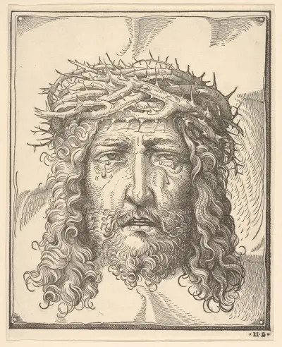 The Head of Christ Crowned with Thorns von Hans Burgkmair The Elder