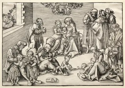 The Holy Family and Kindred av Lucas Cranach the Elder