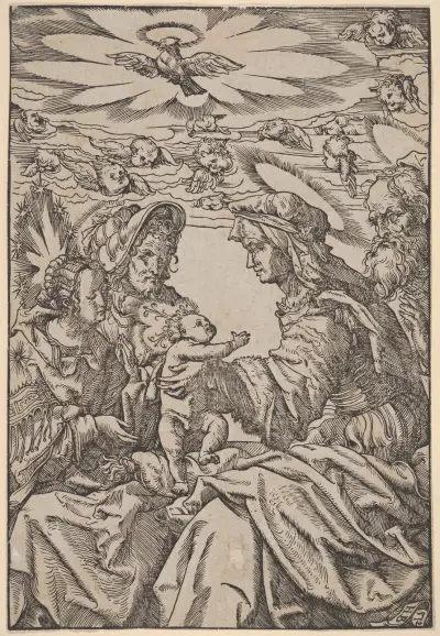The Holy Family with Saint Anne and Saint Joachim von Hans Burgkmair The Elder