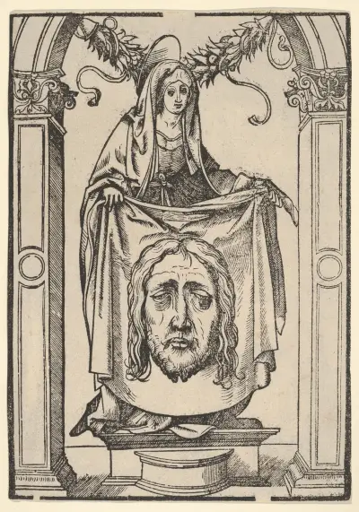 The Sudarium of Saint Veronica. av Hans Burgkmair The Elder