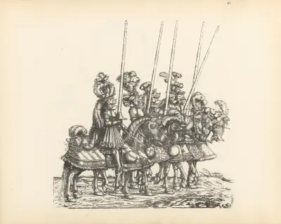 The Triumphs of the Emperor Maximilian I Pl.43 av Hans Burgkmair The Elder