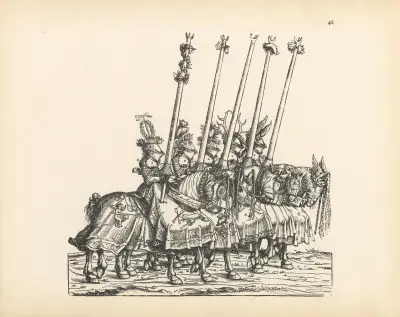 The Triumphs of the Emperor Maximilian I Pl.46 av Hans Burgkmair The Elder