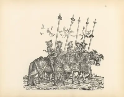 The Triumphs of the Emperor Maximilian I Pl.51 av Hans Burgkmair The Elder