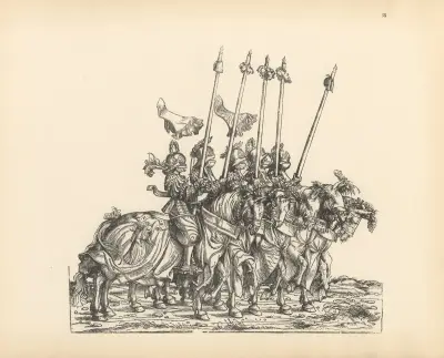 The Triumphs of the Emperor Maximilian I Pl.55 av Hans Burgkmair The Elder