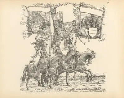 The Triumphs of the Emperor Maximilian I Pl.57 av Hans Burgkmair The Elder