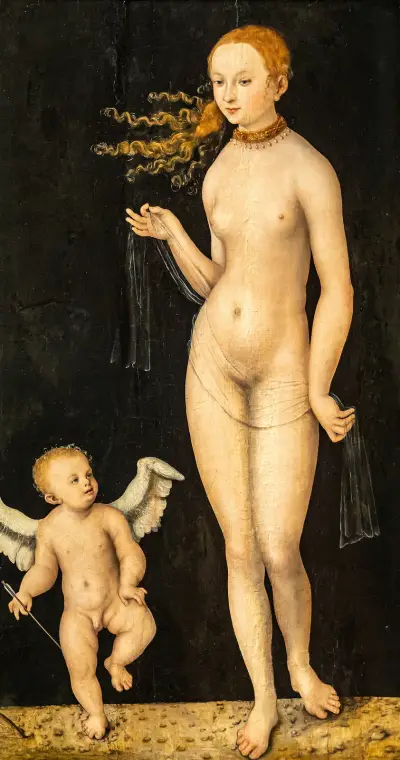 Venus and Cupid – nr 1 av Lucas Cranach the Elder