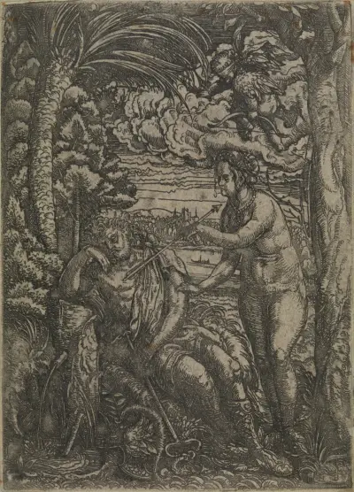 Venus och Mercurius av Hans Burgkmair The Elder
