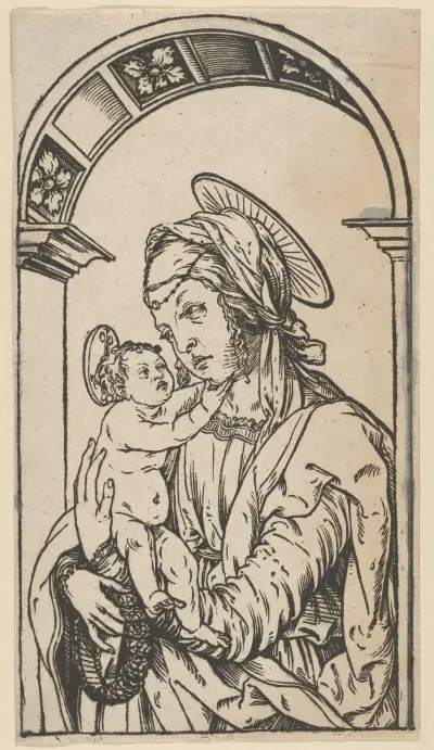 Virgin and Child Under an Arch von Hans Burgkmair The Elder