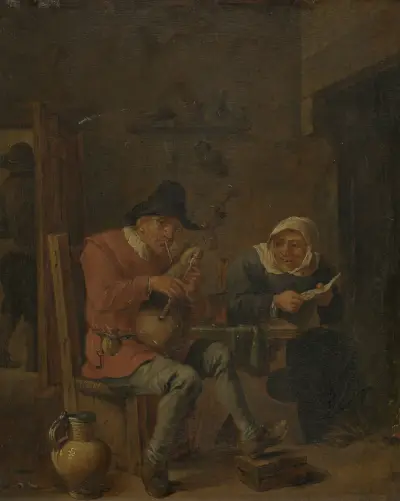 Ett par som musicerar av David Teniers The Younger