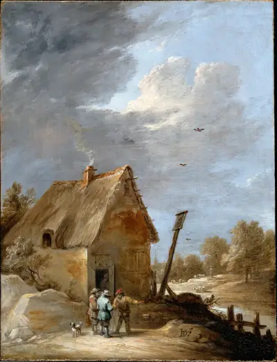 A Road near a Cottage av David Teniers The Younger
