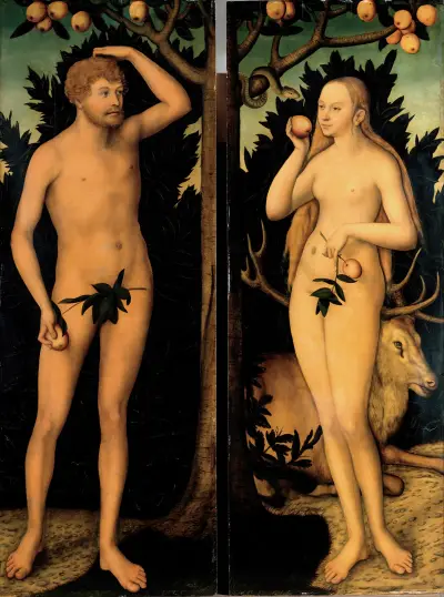 Adam and Eve av Lucas Cranach the Younger