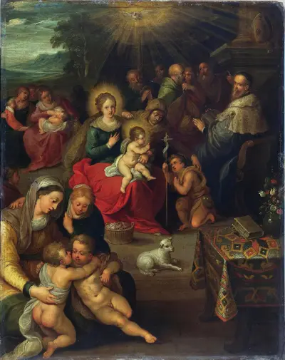 Allegory of the Christ Child as the Lamb of God av Frans Francken the Younger