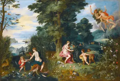 Allegori över de fyra elementen av Jan Brueghel the Younger