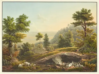 Vy av en herdescens i Jura av Gabriel Lory the Younger