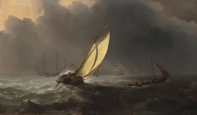 Före stormen av Willem van de Velde the Younger