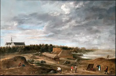 Brickmakers near Hemiksem av David Teniers The Younger