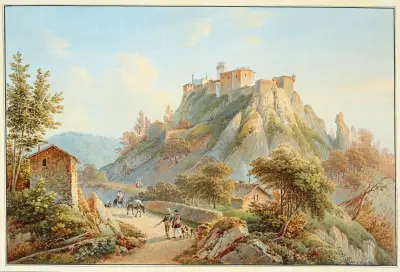 Château de Bardi (Parma) av Gabriel Lory the Younger