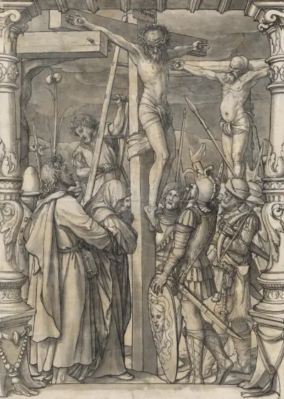 Christ on the cross av Hans Holbein The Younger