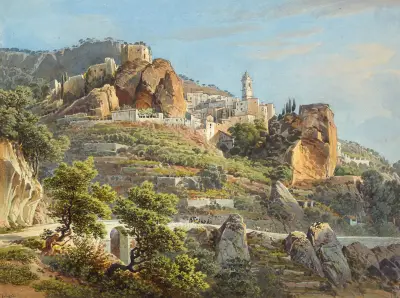 Italiensk stad av Gabriel Lory the Younger