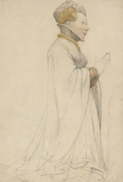Jeanne de Boulogne, Herzogin von Berry av Hans Holbein The Younger