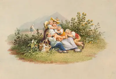 Den schweiziska familjen av Gabriel Lory the Younger