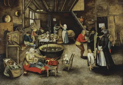 Der Besuch auf dem Bauernhof von Pieter Brueghel The Younger