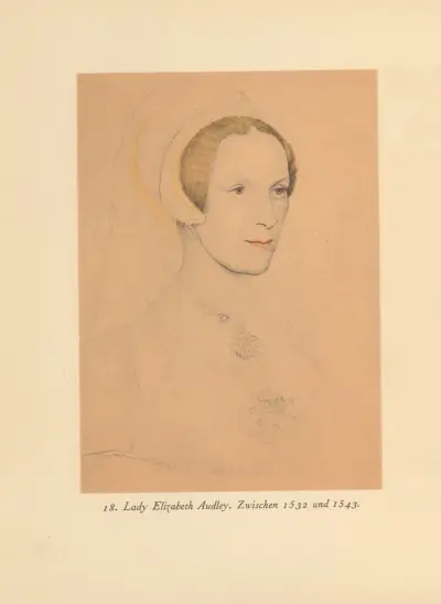 Lady Elizabeth Audley av Hans Holbein The Younger