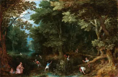 Latona and The Lycian Peasants av Jan Brueghel the Younger