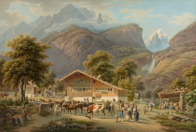 Återkomsten från alpbetet av Gabriel Lory the Younger