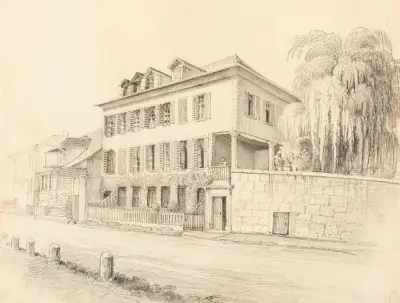 Maison de G. Lory Fils à l’Altenberg (Berne) av Gabriel Lory the Younger