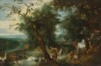 Paradiset av Jan Brueghel the Younger