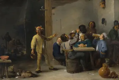 Bönder firar trettondagen av David Teniers The Younger