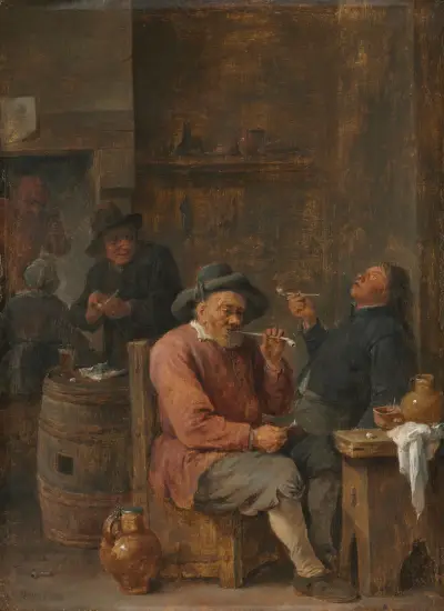 Peasants Smoking in an Inn av David Teniers The Younger