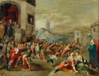 Pilate washing his hands in innocence av Frans Francken the Younger