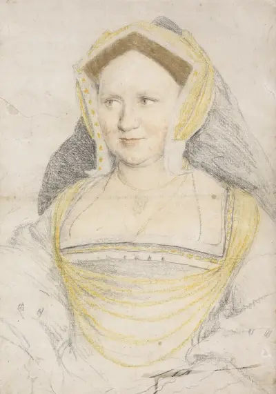 Portrait of Lady Mary Guildford av Hans Holbein The Younger