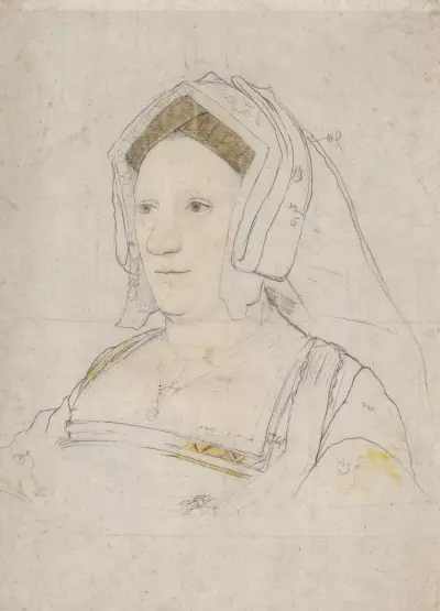 Portrait of an unknown Englishwoman av Hans Holbein The Younger