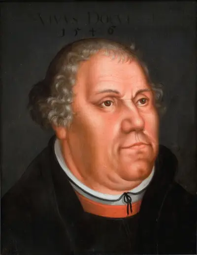 Portrait of Martin Luther (1483-1546) – nr 1 av Lucas Cranach the Younger